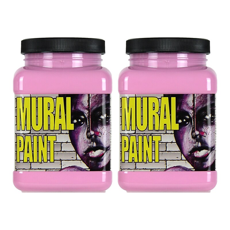 Chroma Acrylic Mural Paint, POP (Pink), 16 oz., 2/Bundle (CRM2507-2) image 1