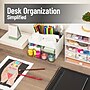Mind Reader 9-Compartment Plastic Desk Organizer, White (SDORG-WHT)~#|#~0BABF1DF-4EEB-43A1-8353276AC560B817_sc7