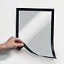 Durable DURAFRAME Sign Holder, 8.5" x 11", Wall Mounted, Vertical/Horizontal, Bottom/Side Loading, Black/Silver, 2/Pack (477101)~#|#~0BACBF72-671A-48DD-82DF429D7FB47176_sc7