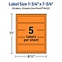 Avery Laser/Inkjet Multipurpose Rectangle Labels, 1.75" x 7.75", Bright Orange, 50/Pack (94232)~#|#~0BBA98EB-905F-4A29-B049BCE4A50AFA91_sc7