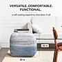 Anji Mountain Bar Harbor Fabric Square Pouf Ottoman (AMBPF035-1818)~#|#~0BBF2B71-A368-4B21-85781C7F43B095F7_sc7