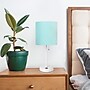 Creekwood Home Oslo 19.5" LED Table Lamp with USB Port, White Base/Aqua Shade (CWT-2011-AW-LB)~#|#~0BC64A8E-8419-4290-821130588E68CE15_sc7