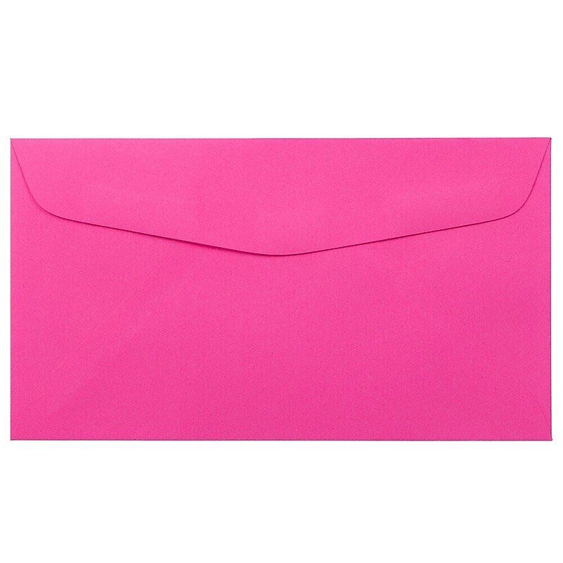 JAM Paper #6 3/4 Business Envelope, 3 5/8" x 6 1/2", Ultra Fuchsia Hot Pink, 50/Pack (1536507I) image 1
