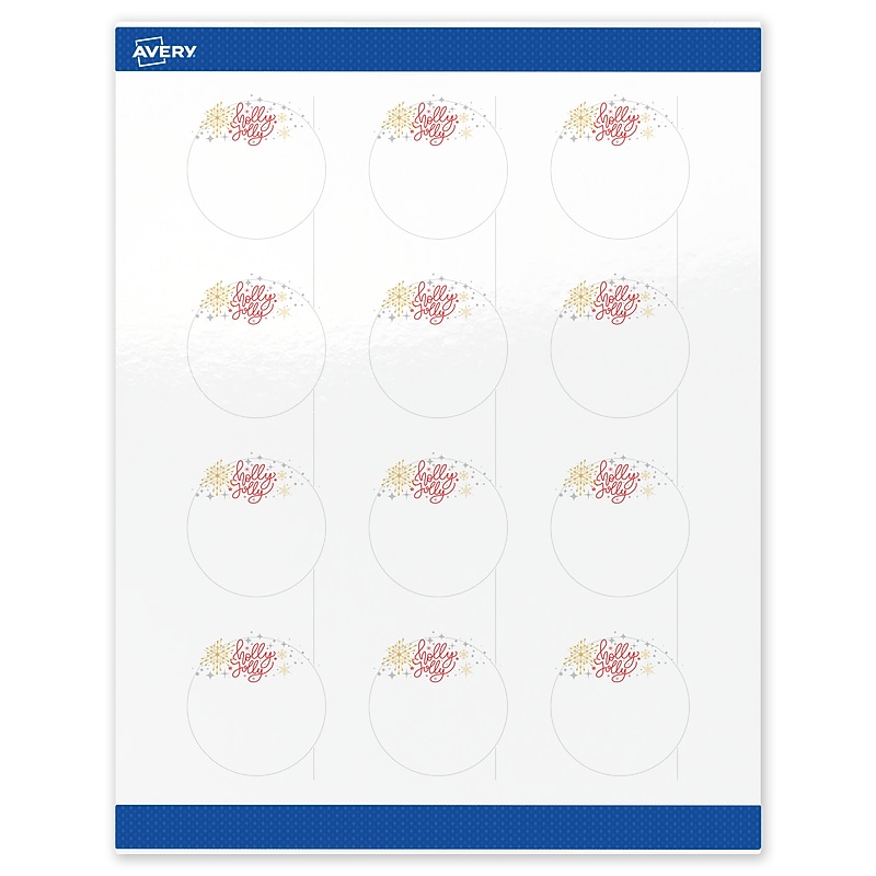 Avery Circle Multipurpose Labels, 2" Dia., White, 120/Pack (19479370431) image 1