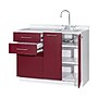 Viva Comfort 36.75'' H x 42" L Medical Cabinet with Right Sink, 2-Doors, 3-Drawers, Claret (902BASE42RSCL)~#|#~0BD39A75-8E86-4ECF-A55906D5A7C498A3_sc7