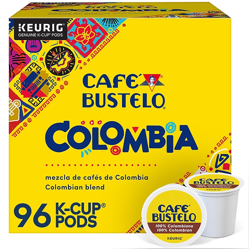 Cafe Bustelo 100% Colombian Coffee Keurig® K-Cup® Pods, Medium Roast, 96/Carton (112439) image 1