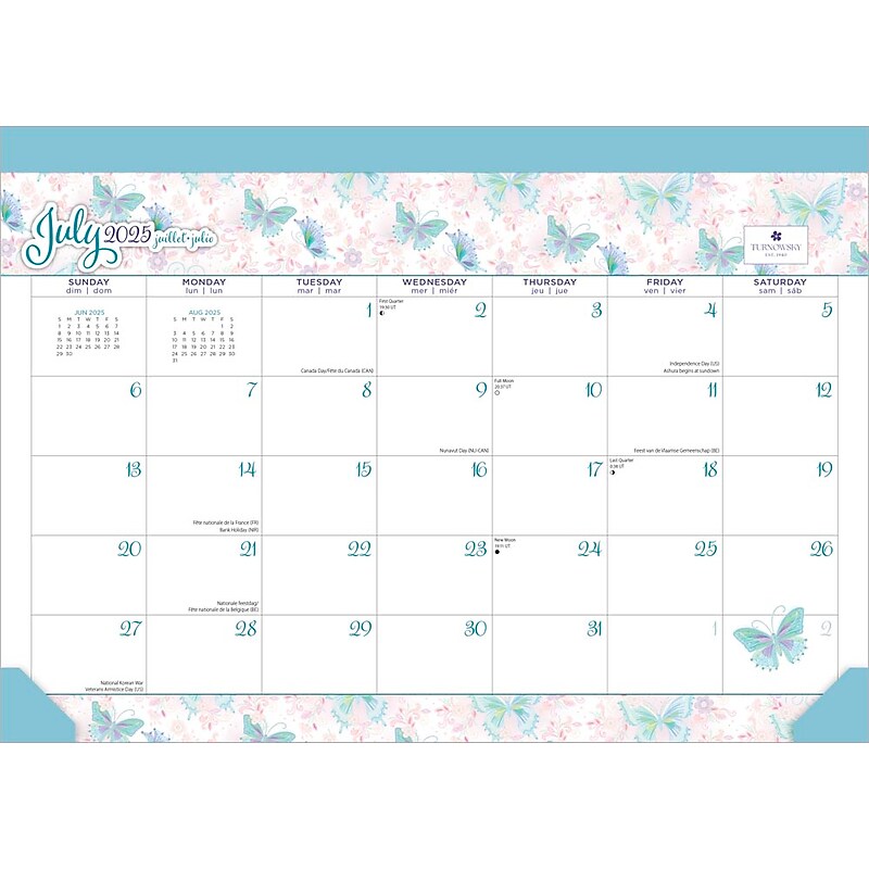 2025-2026 Plato House of Turnowsky 14" x 10" Academic Monthly Desk Pad Calendar (9798330700042) image 1