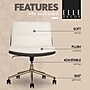Elle Decor Ariana Armless Ergonomic Fabric Swivel Computer and Desk Chair, Cream (60121-CRM)~#|#~0BE1A729-69D5-4EDA-8873A4FCB66ABFB0_sc7