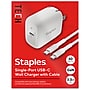 Staples TECH GaN USB-C Wall Charger with Cable, 30W, White (ST62325-CC)~#|#~0BE2D8AB-A7EC-4D26-B139EB8E5365ABC2_sc7