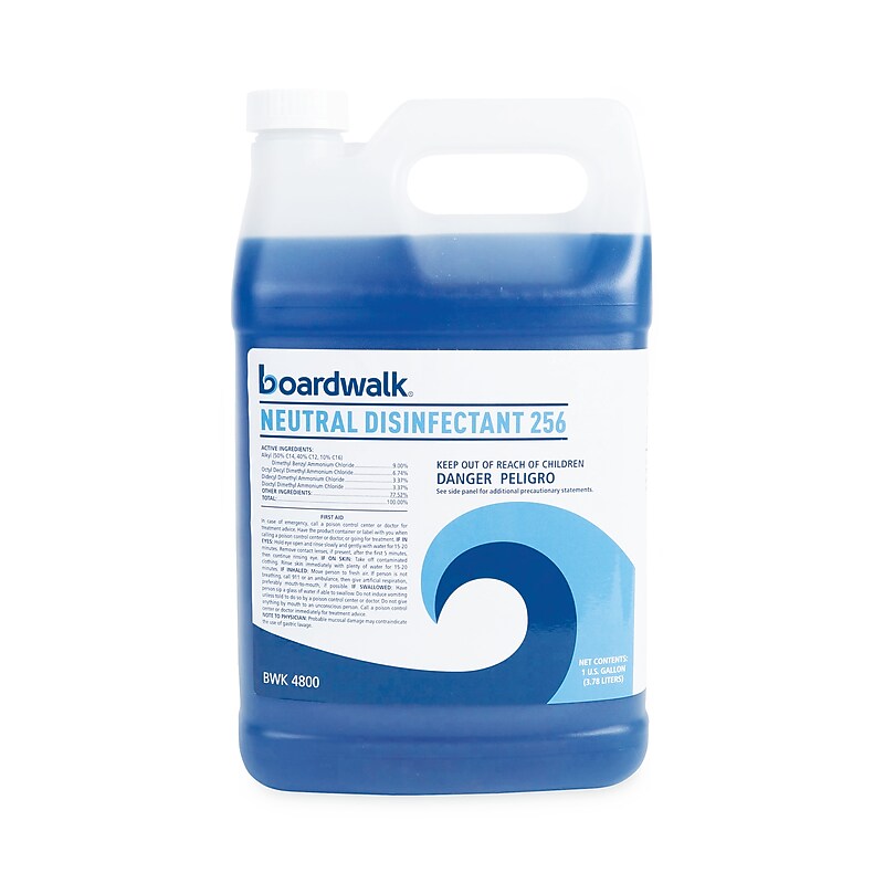 Boardwalk® Neutral Disinfectant, Floral Scent, 1 gal Bottle, 4/Carton image 1