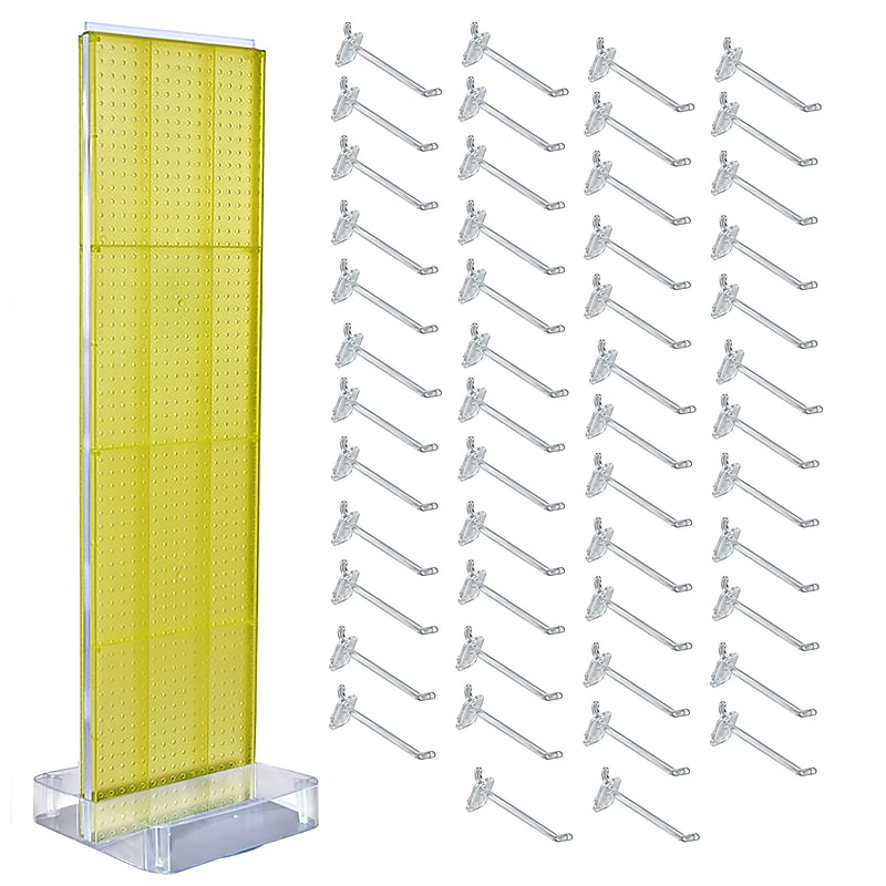 Azar Studio Base 60" x 17" Pegboard Floor Display, Yellow (700770-YEL-6C50) image 1