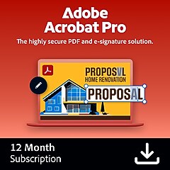 Adobe Acrobat Pro DC for 1 User, Windows and macOS, Download