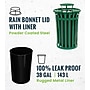 Alpine Industries Stainless Steel Outdoor Trash Can with Rain Bonnet Lid, 38 Gallon, Green (ALP479-38-1-GRN-MKTCOPY)~#|#~0BF5CAFD-D01E-41FC-968F7D48163A4773_sc7