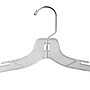 Nahanco 17" Plastic Medium Heavy Weight Dress Hanger, Clear, 100/Pack (507)~#|#~0BF7A364-DBA2-4288-8D25FC085004A50D_sc7