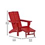 Flash Furniture Halifax Adirondack Chair with Cup Holder and Pull Out Ottoman, Red (LEHMP1045110RD)~#|#~0BF8C4EA-36BE-44C9-94BBBC5B8327BF95_sc7