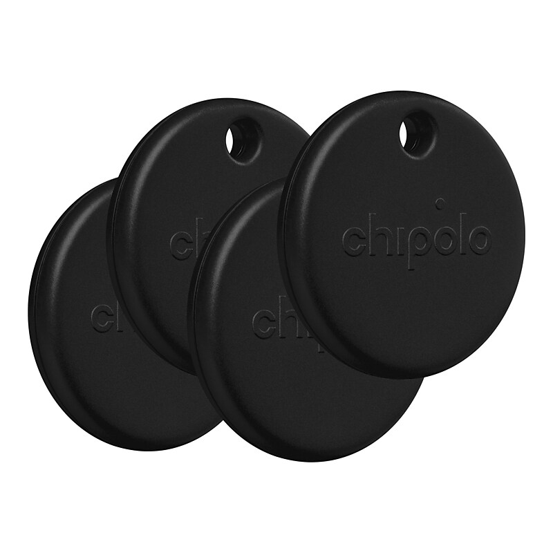 Chipolo POP Bluetooth Tracker, Black, 4/Pack (RWS.0000007) image 1