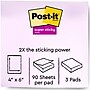 Post-it Recycled Super Sticky Notes, 4" x 6", Oasis Collection, Lined, 90 Sheet/Pad, 3 Pads/Pack (6603SST)~#|#~0C01D3B6-51AB-4FF6-A96F2D1855994610_sc7