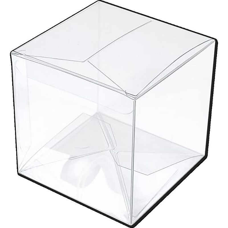 JAM Paper Clear Small Gift Boxes, 25/Pack (CB-PLB58) image 1