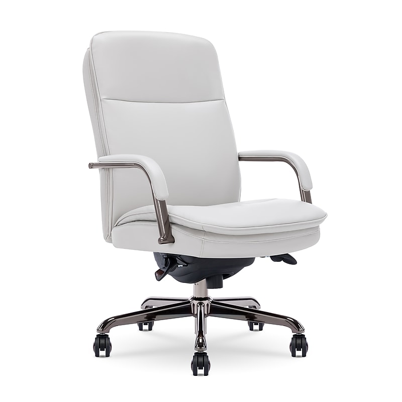 La-Z-Boy Opus Ergonomic Bonded Leather Swivel Executive Chair, Gray and Graphite (CCHR10015B) image 1
