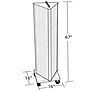 Azar Displays 60” x 16” Three-Sided Revolving Pegboard Tower Floor Display on Wheeled Metal Base, Black (700452-BLK)~#|#~0C0BA5E1-6AD0-4E81-A176663058A2D8CC_sc7