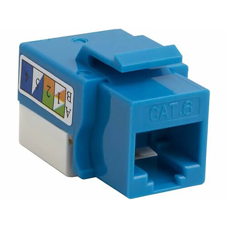 4XEM Cable Cat6 Keystone Jack, Blue, 10/Pack (4XKJC6BL10PK) image 1