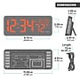 La Crosse Technology Red Digital LED Wall Clock with Indoor Temperature (513-1411R)~#|#~0C17A0C4-F219-48FC-8613135EFE7E42E2_sc7