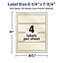 Avery Pearlized Ivory Rectangle Multipurpose Labels, 2.25" x 7.75", Ivory, 200/Box (94244)~#|#~0C190027-9694-4C5C-B78FAC040F1ECD44_sc7