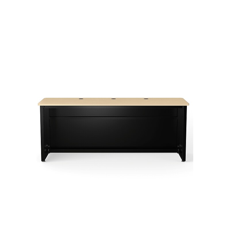 VersaDesk 72"W Enclosed Versa Classroom Desk, Maple/Black (CD7224-BM) image 1