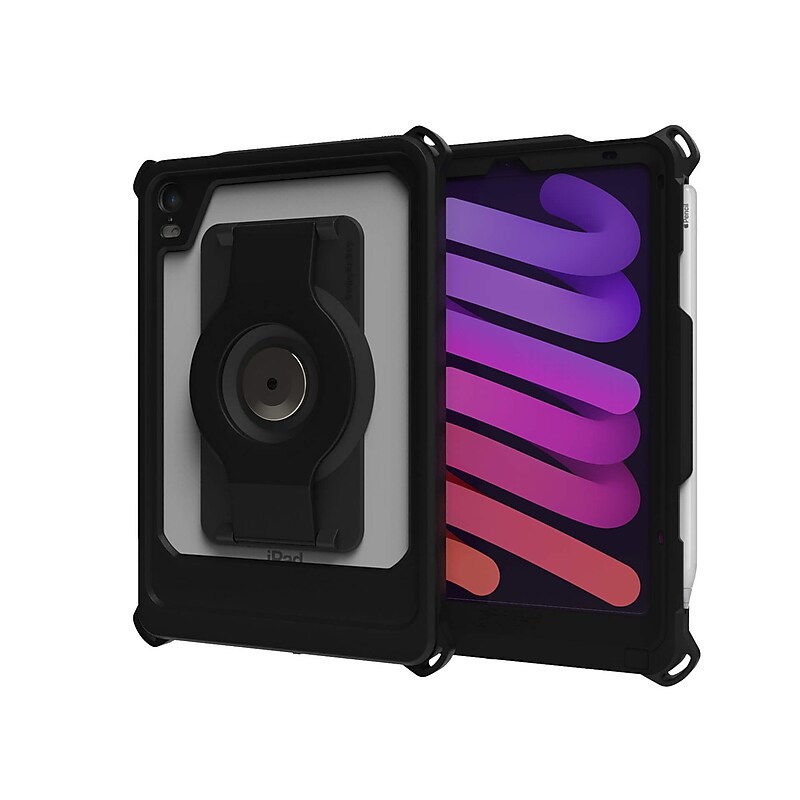 The Joy Factory aXtion Slim MH Polypropylene Transparent 8.3" Rugged Case for iPad mini A17 Pro & 6th Gen, Black (CWA305MH) image 1