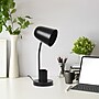 Simple Designs Sleek Essentials LED Desk Lamp, 15.75", Black Metal (LT2128-BLK)~#|#~0C21BBE1-DA54-43B9-AFD55452B4FDA953_sc7