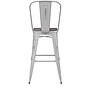 Flash Furniture Carly Indoor-Outdoor Bar Height Stool with Back, White with Gray Seat (ET353430WHPL1G)~#|#~0C26FD12-7804-4CD1-834452AB50D772C4_sc7
