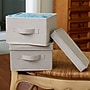 Household Essentials Medium Stackable Folding Fabric Storage Bin, 6" x 10"x 11", 11.42 Qt., Gray, 2/Pack (7411-1)~#|#~0C28DA4C-9517-4B3D-A4AB58AC698F588C_sc7