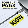 Overtime C82 Fast Charging 100W 6 ft Braided USB-C to USB-C Cable, 3/Pack, White (OCC82WH3PK)~#|#~0C2A1F99-73FB-41AD-B2165E11C1DB78D4_sc7