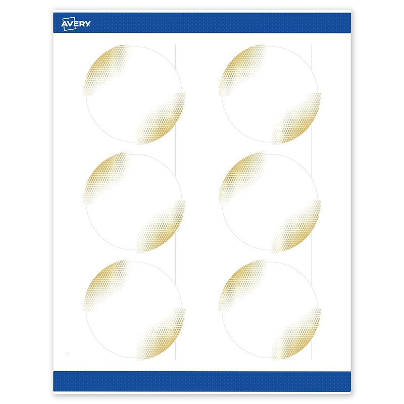 Avery Laser/Inkjet Circle Multipurpose Labels, 3" Dia., White, 60/Pack (S00EWF) image 1