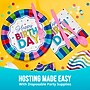 Say Hooray! Color Waves Birthday Props Paper Plates and Napkins Set, Multicolored, 48/Pack (DTC0066E2G)~#|#~0C2DFD85-BBCF-4B86-99681259EBFA80EB_sc7