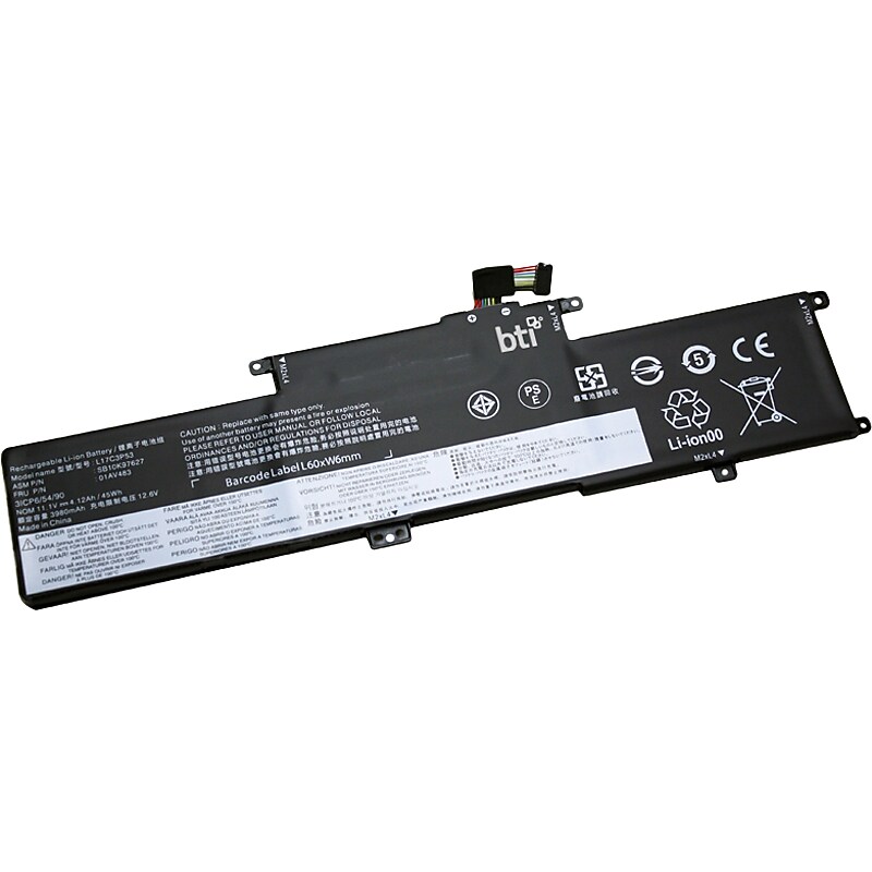 Battery Technology Li-Ion Replacement Battery for Lenovo ThinkPad Laptops, 4120mAh (01AV483-BTI) image 1