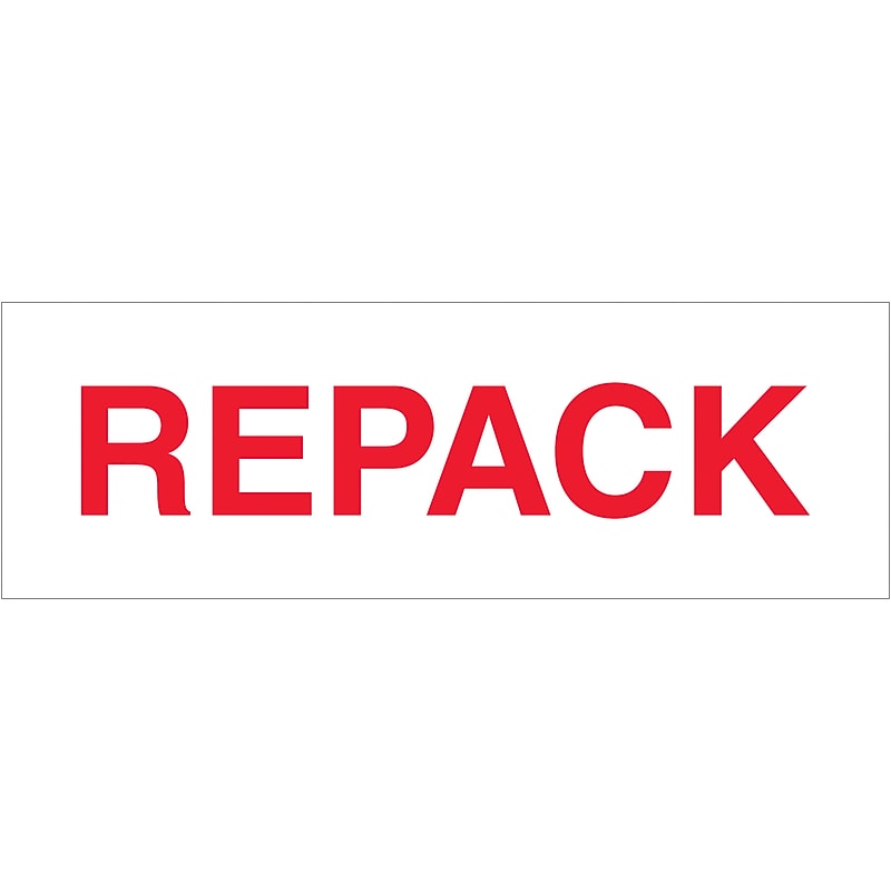 Tape Logic "Repack" Security Tape, 2" x 110 yds., Red/White, 36/Carton(T902P07) image 1