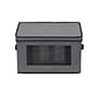 Household Essentials Large Stackable Folding Fabric Stemware Storage Box, 10.5" x 16.5"x 13", 39 Qt., Gray (52540-1)~#|#~0C3AB457-3BAC-4D39-B62E263A354024E7_sc7