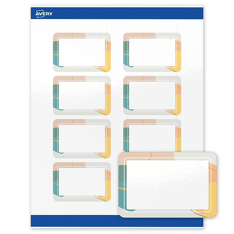 Avery Rectangle Laser/Inkjet Multipurpose Labels, 2" x 3", White, 80/Pack (19479371104) image 1