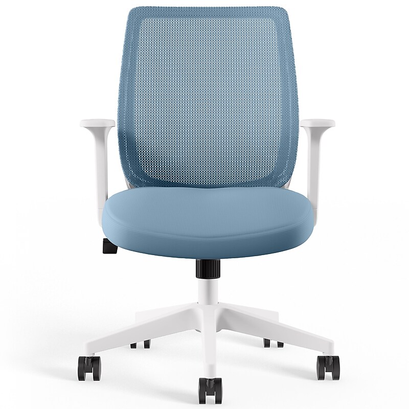 Staples Essentials Ergonomic Fabric Swivel Task Chair, Seafoam (UN60409) image 1