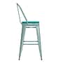 Flash Furniture Carly Indoor-Outdoor Bar Height Stool with Back, Mint with Mint Seat (ET353430MINTP1M)~#|#~0C42F8A9-53B1-42E6-AAA21063327069EF_sc7