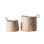 Storied Home Round Seagrass Storage Baskets with Handles, Natural, 2/Set (DF0511)~#|#~0C43CB2D-F531-46B9-800357693C320AAA_sc7