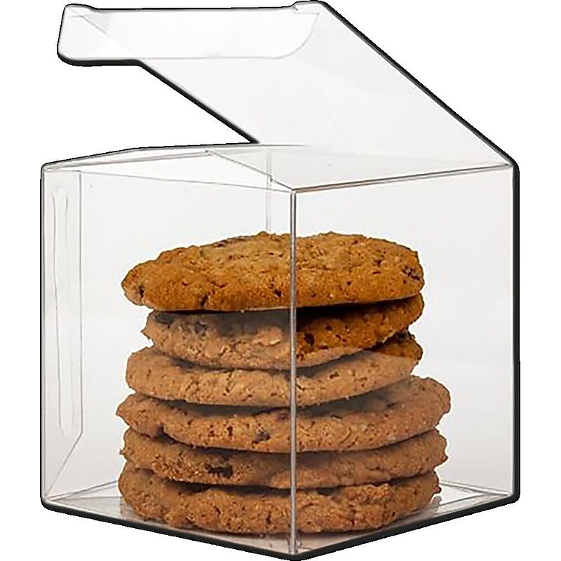 JAM Paper Clear Small Gift Boxes, 25/Pack (CB-PLB105) image 1