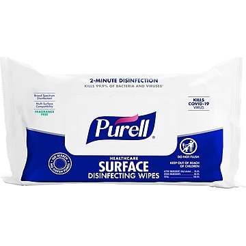 PURELL Healthcare Surface Disinfecting Wipes, 72 Wipes/Pack (9370-12)