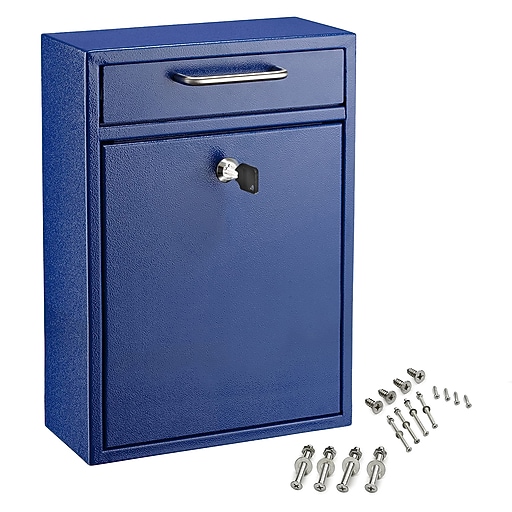 AdirOffice Large Wall Mounted Drop Box with Suggestion Cards, Key Lock