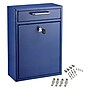 AdirOffice Steel Large Wall Mounted Drop Box Interoffice Mailbox, Key Lock, Blue (631-04-BLU-PKG)~#|#~0C540599-1CE0-4393-92ADC9BB0D8D4F88_sc7