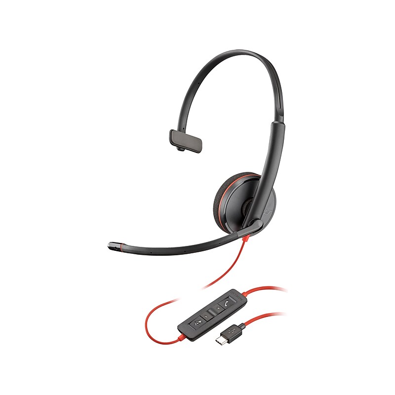 Poly Blackwire 3210 Mono Headset, USB-C/USB-A, UC Certified (8X214AA) image 1