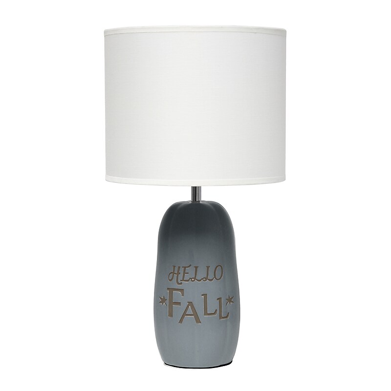Simple Designs Table Lamp, Gray (LT2132-GRY) image 1