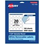 Avery Laser/Inkjet Circle Multipurpose Labels, 1.75" Dia., White, 2000 Labels/Box (94509)~#|#~0C583F75-5A9C-48BD-8FAF882892D9CACB_sc7