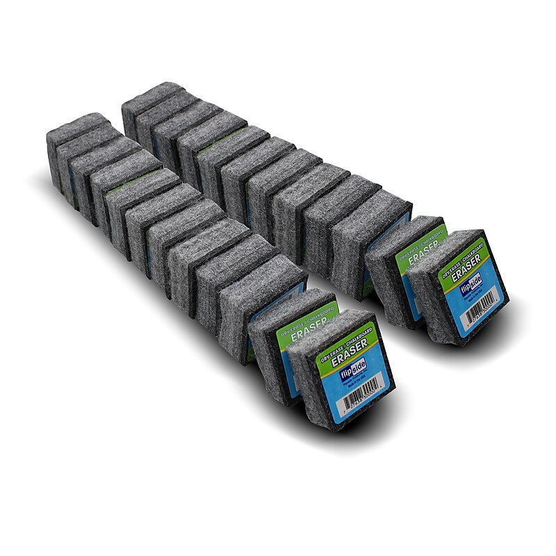 Flipside Dry-Erase Eraser, Gray, 24/Pack (32000) image 1